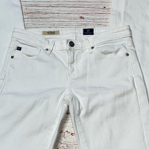 AG The Stevie Slim Straight Jeans in White Sz 25 - Picture 6 of 16